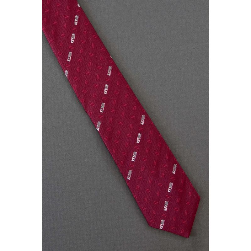Keyair Air Travel - Mens Red Striped Novelty Tie