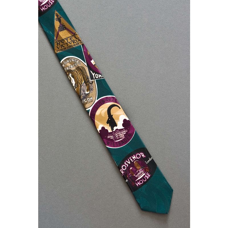 Hotel Labels - 80s Skinny Bugle Boy Novelty Tie