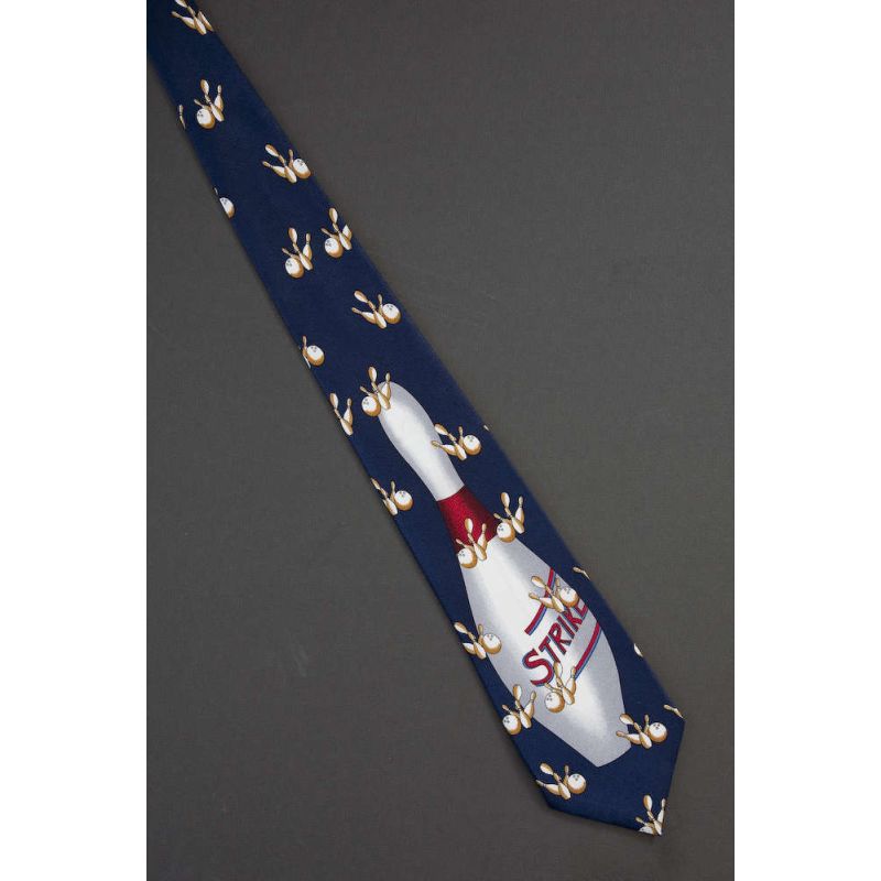 Strike! Bowling Pin - Mens Sports Novelty Tie