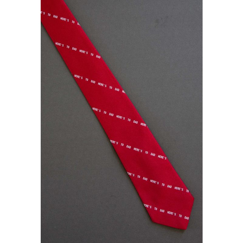 Heres To Dad - 80s Skinny Fathers Day Tie