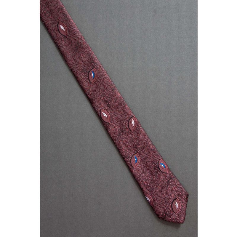 Pink Football Shapes - 80s Thin Bugle Boy Tie