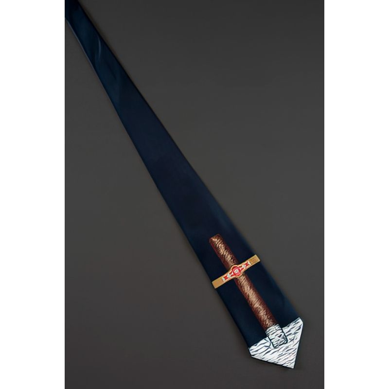 Single Habana Cigar - Navy Blue Necktie