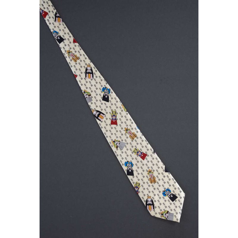 Japanese Masks & Words - Unique Novelty Tie