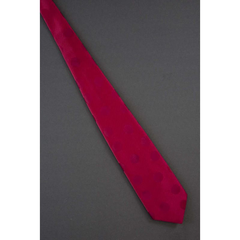 Red-on-Red Stripes & Polka Dots Necktie