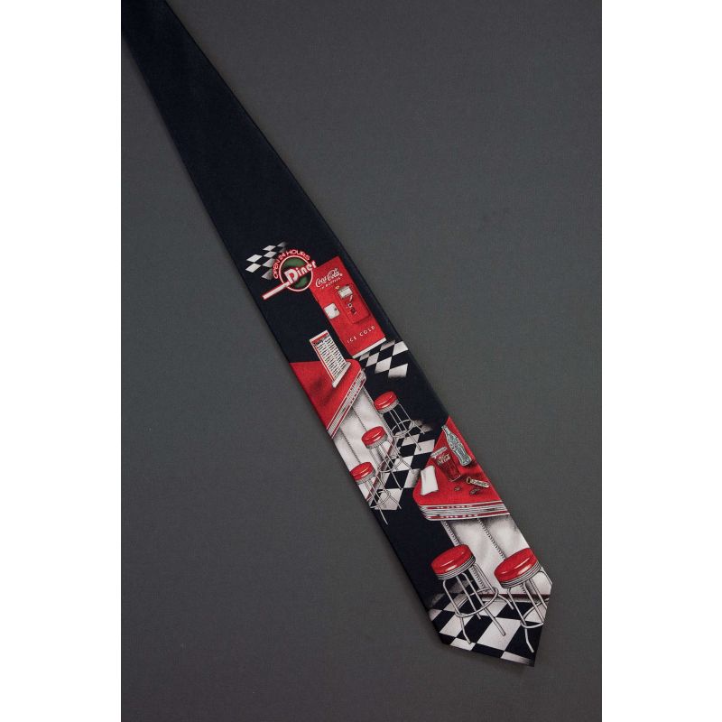 Old Fashioned Coca Cola Themed Diner Necktie