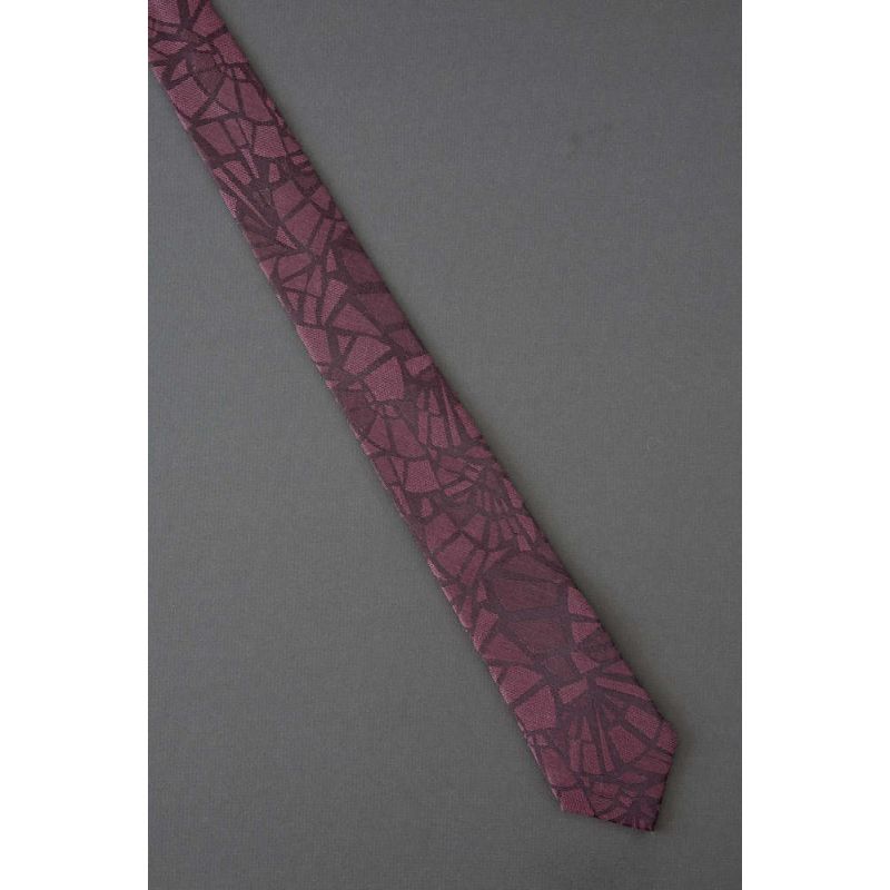 Pink Mosaic - 1980s Thin Vintage Necktie
