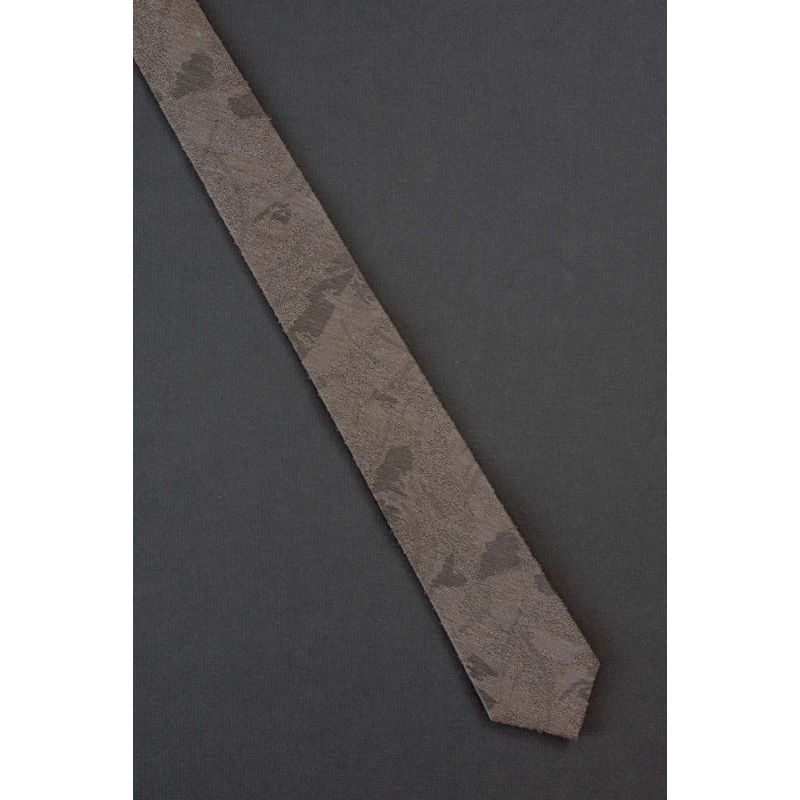 Textured Beige - 1980s Vintage Narrow Necktie