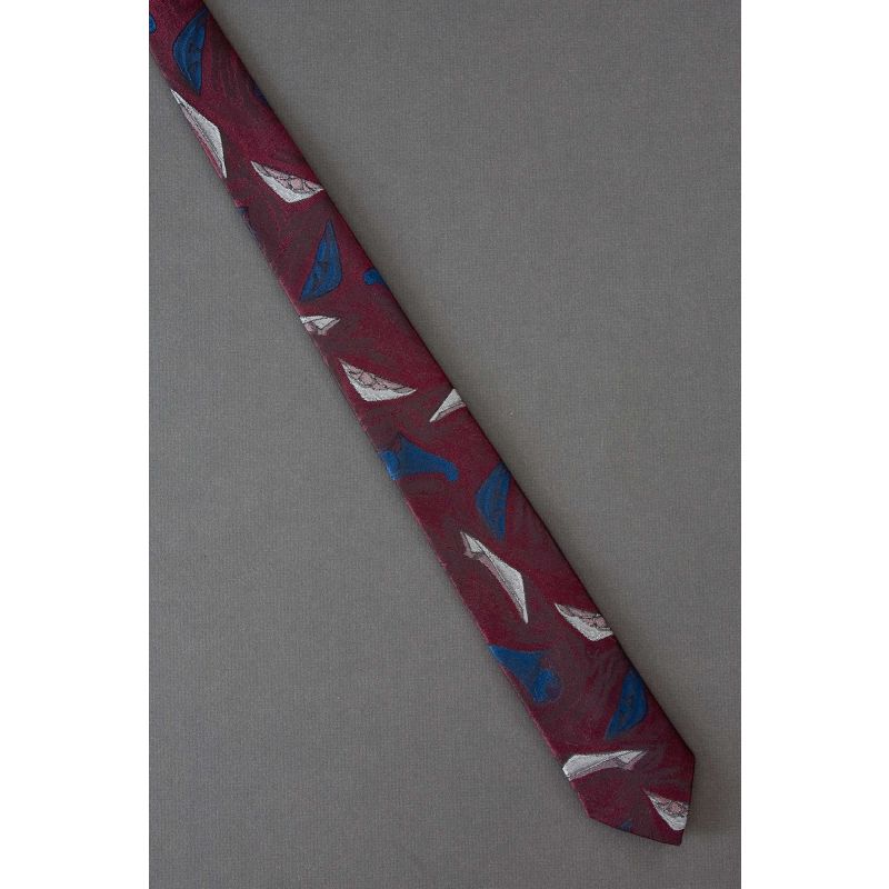 Funky Shapes - 80s Skinny Red Necktie