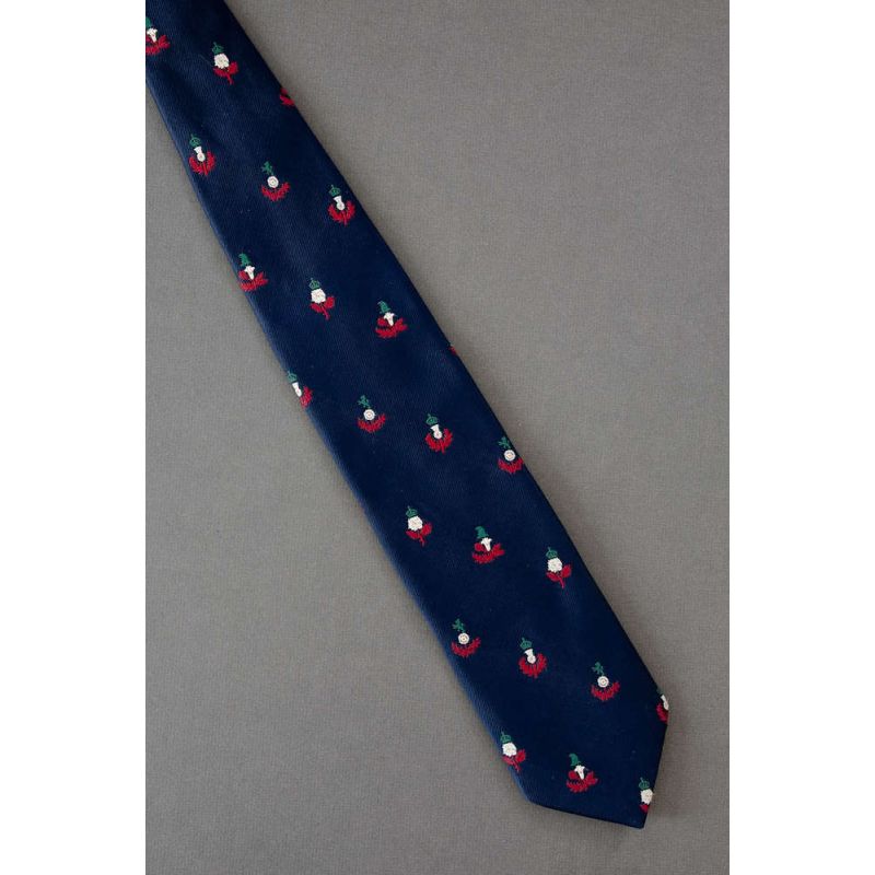 Lions & Crowns Atop Flowers - Vintage Tie