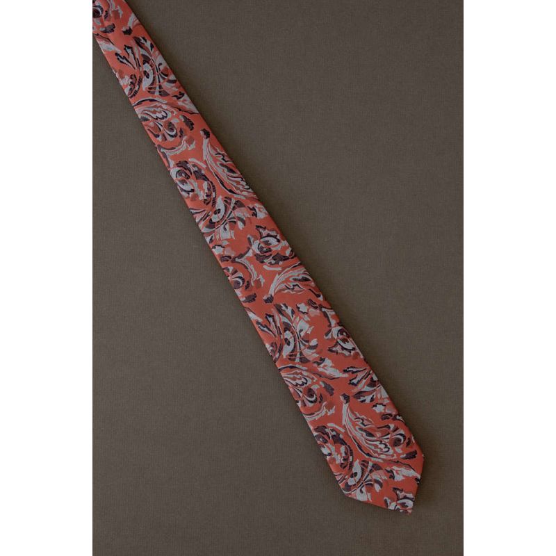 Free Form Design - 80s Skinny Orange Necktie