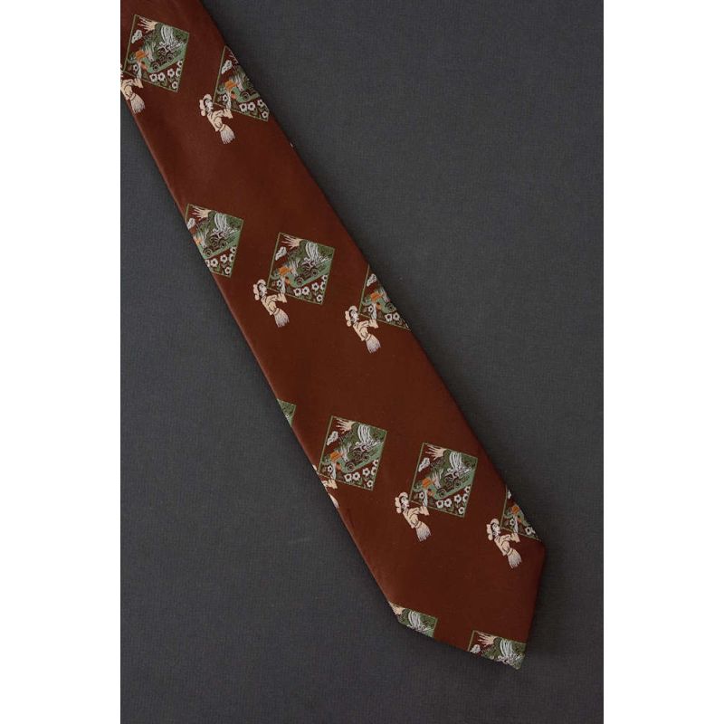 Woman Waves Goodbye - 1970s Tie