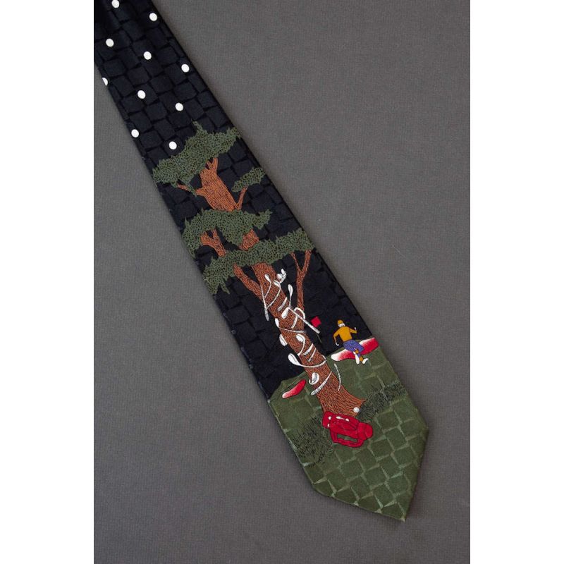 Golf Clubs Wrapped Around Tree - Necktie