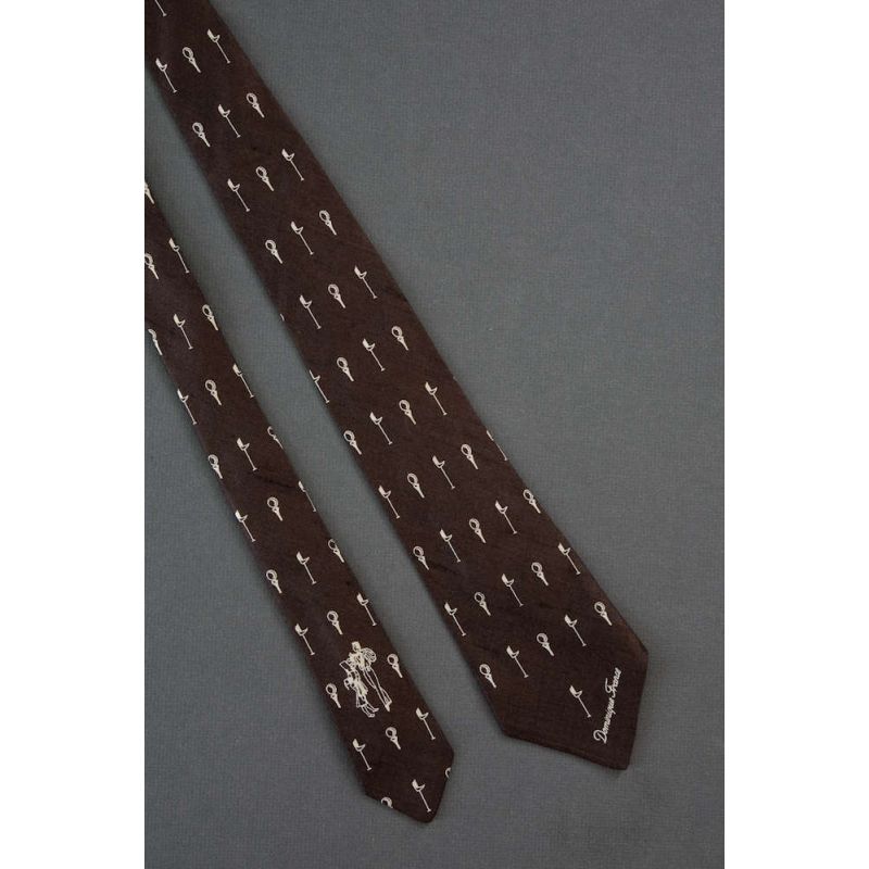 Golf Balls, Tees & Flags - 1950s Vintage Necktie