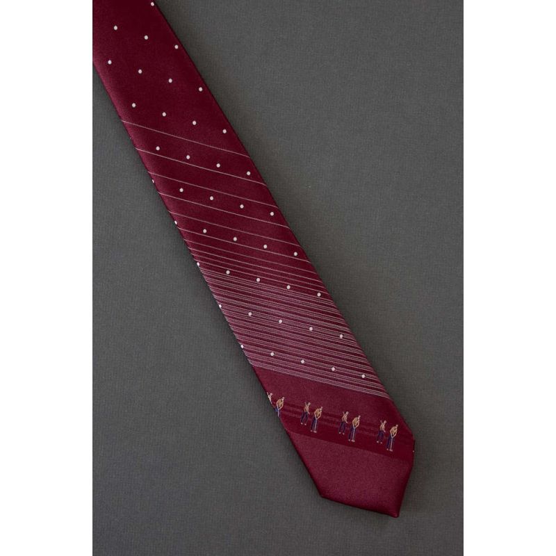 Two Golfers - 1980s Skinny Vintage Necktie
