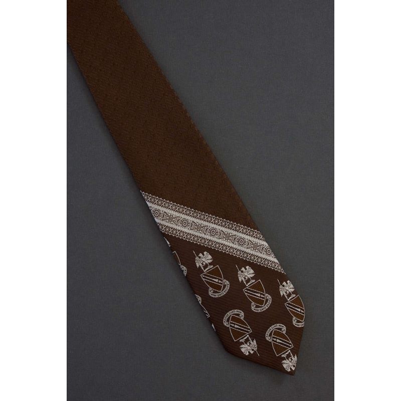 Shield & Crest Birds - 70s Vintage Brown Tie