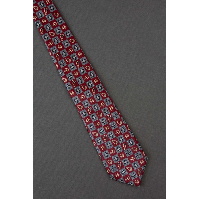 Horse Tack & Foulard Pattern - Silk Necktie