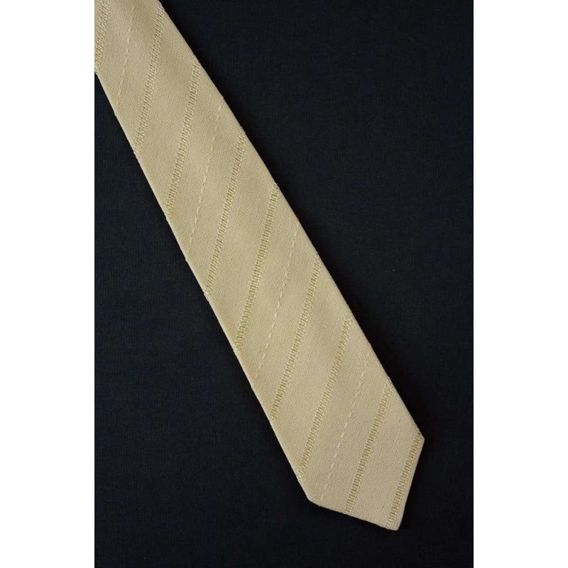 Solid Beige Striped - Ermenegildo Zegna Tie