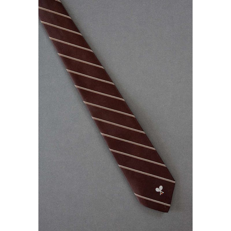 Pair of Tennis Rackets - Thin  Brown Stripe Tie