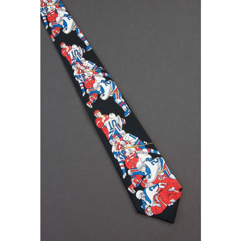 Hockey Players In A Fight - Funny Necktie