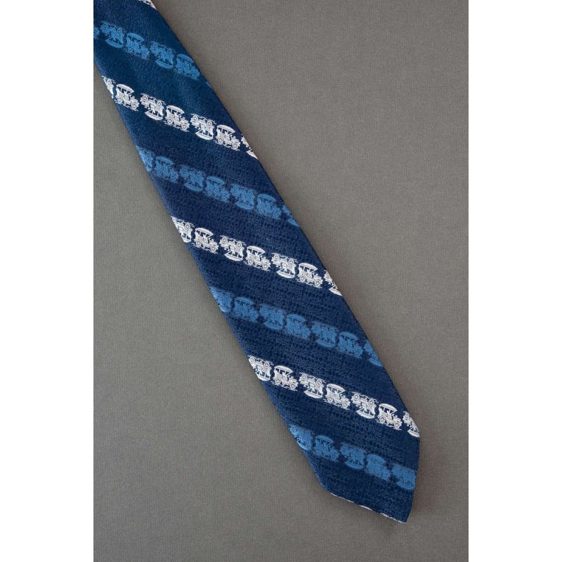 Vintage Car Striped - 1970s Vintage Necktie