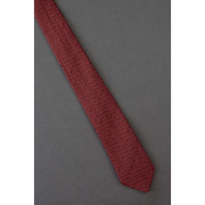 Mottled Red & Black - 1980s Skinny Necktie