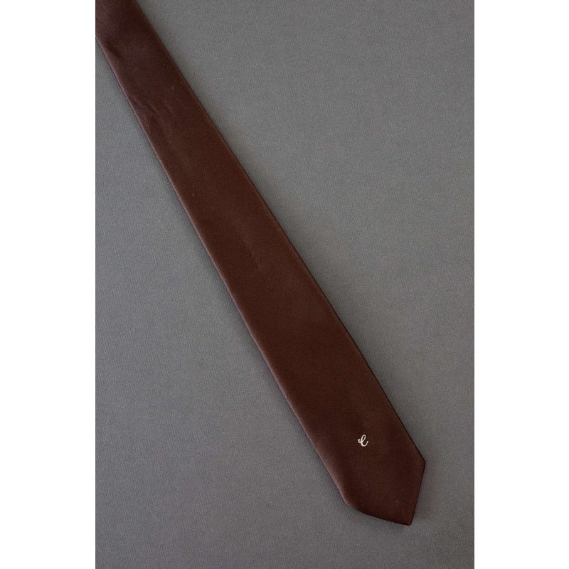 Initial C - 80s Brown Monogram Necktie