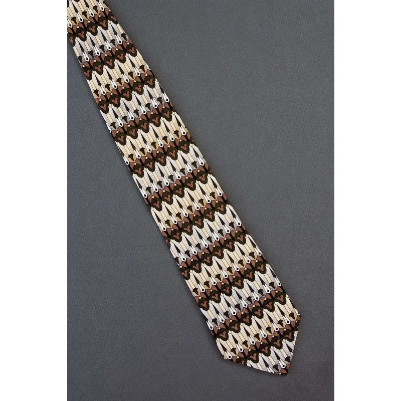 Intricate Brown Pattern - Martin Wong Neck Tie