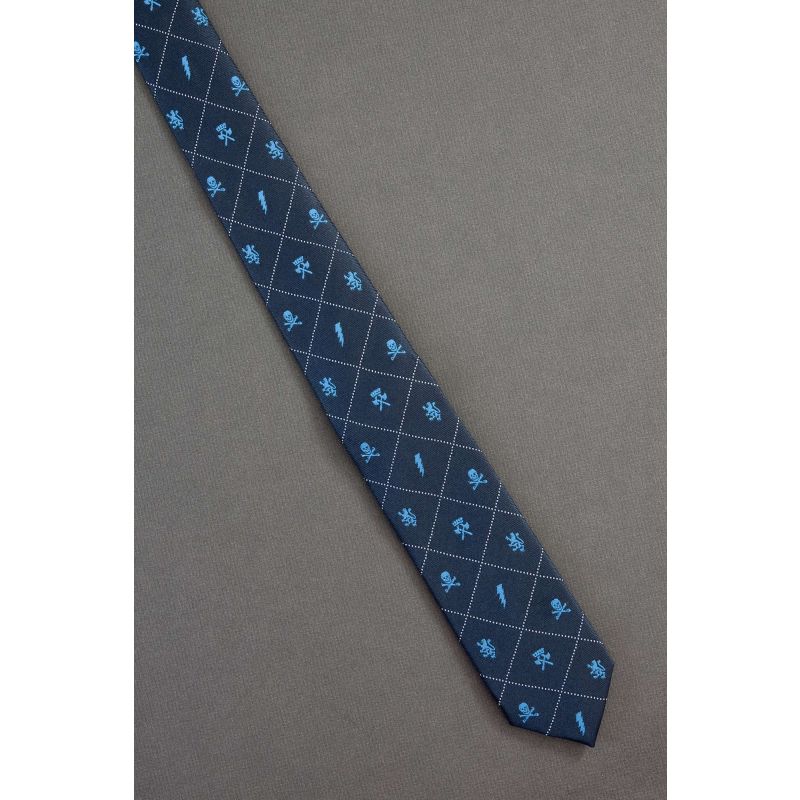 Skull, Lion, Lightning, Axe & Crown - Boys Tie 