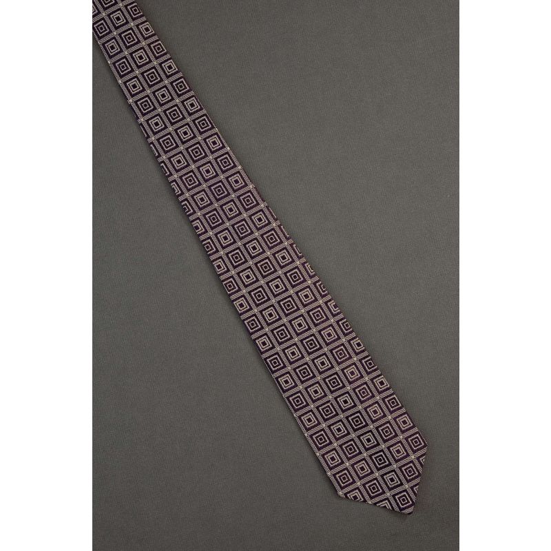 Purple Square Pattern - Ralph Lauren Necktie