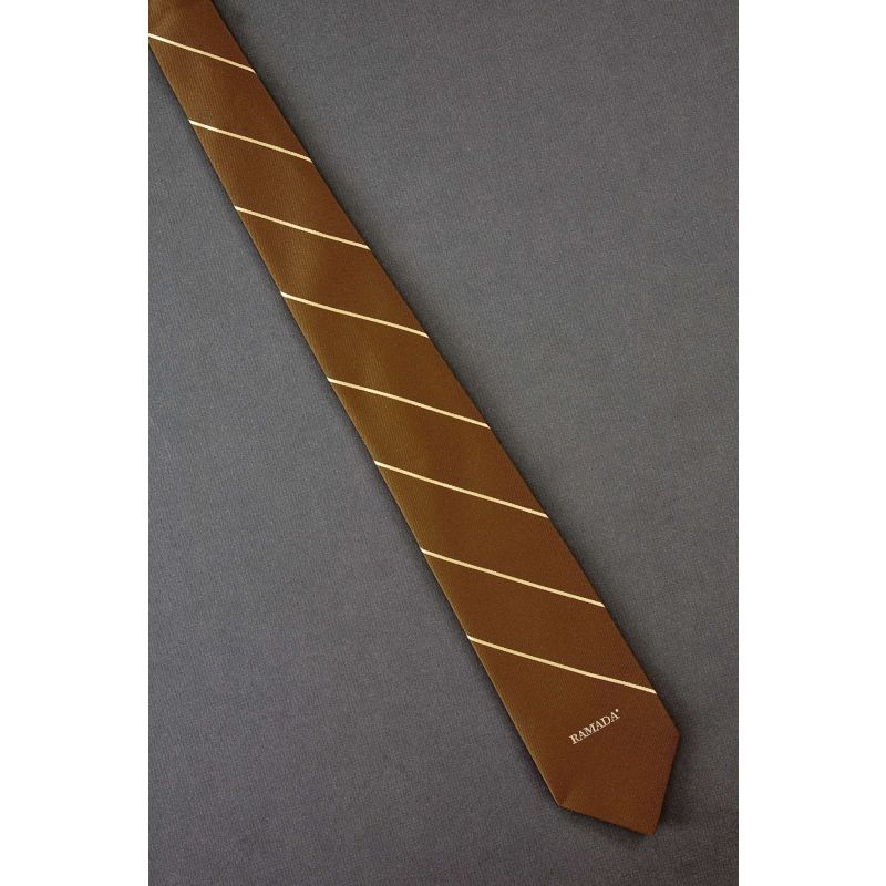 Ramada Hotel - 1980s Skinny Striped Necktie