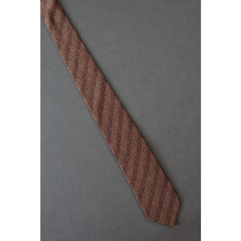 Brown Striped - 80s Skinny Correggiari Tie