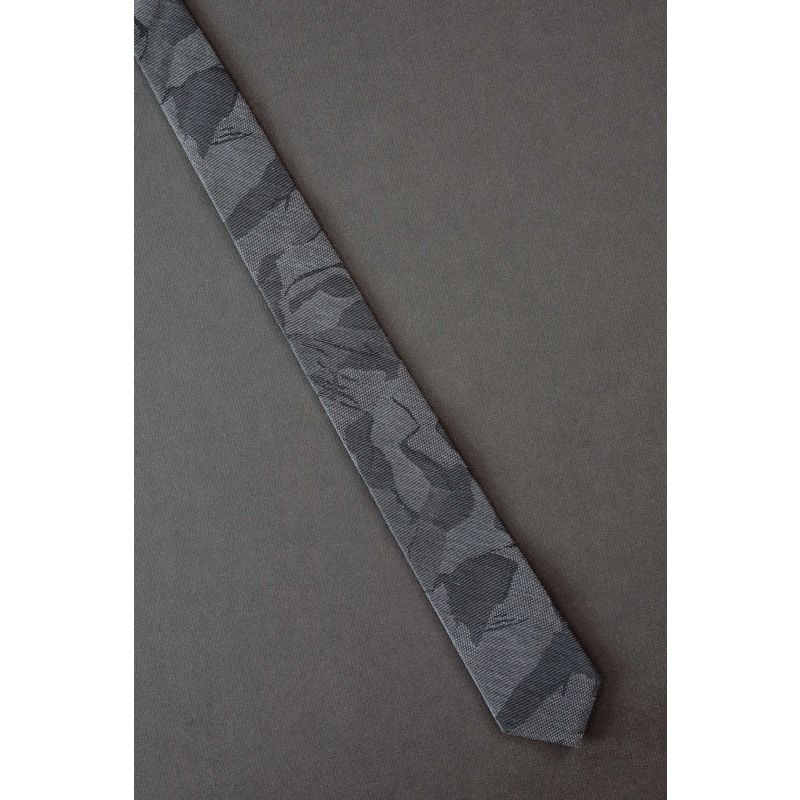 Study of Textures - 80s Skinny Gray Necktie