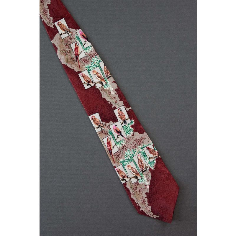 Parrots Of The Forest - Endangered Species Tie