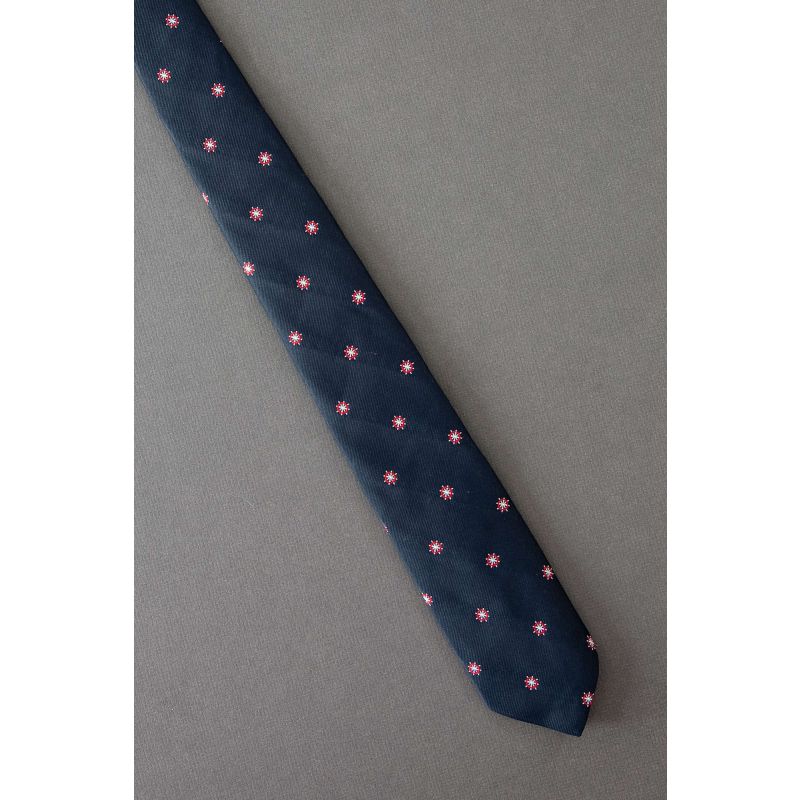 Ships Wheel Repeat - 1980s Skinny Navy Tie