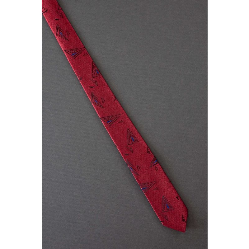 Odd Shape Triangles - 80s Skinny Red Necktie