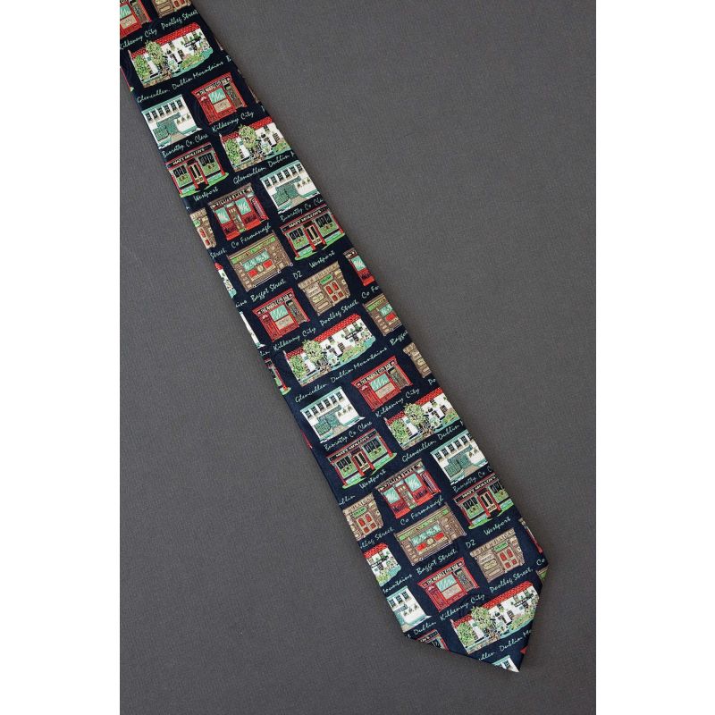 Pubs Of Ireland - Silk Drinking Hole Necktie