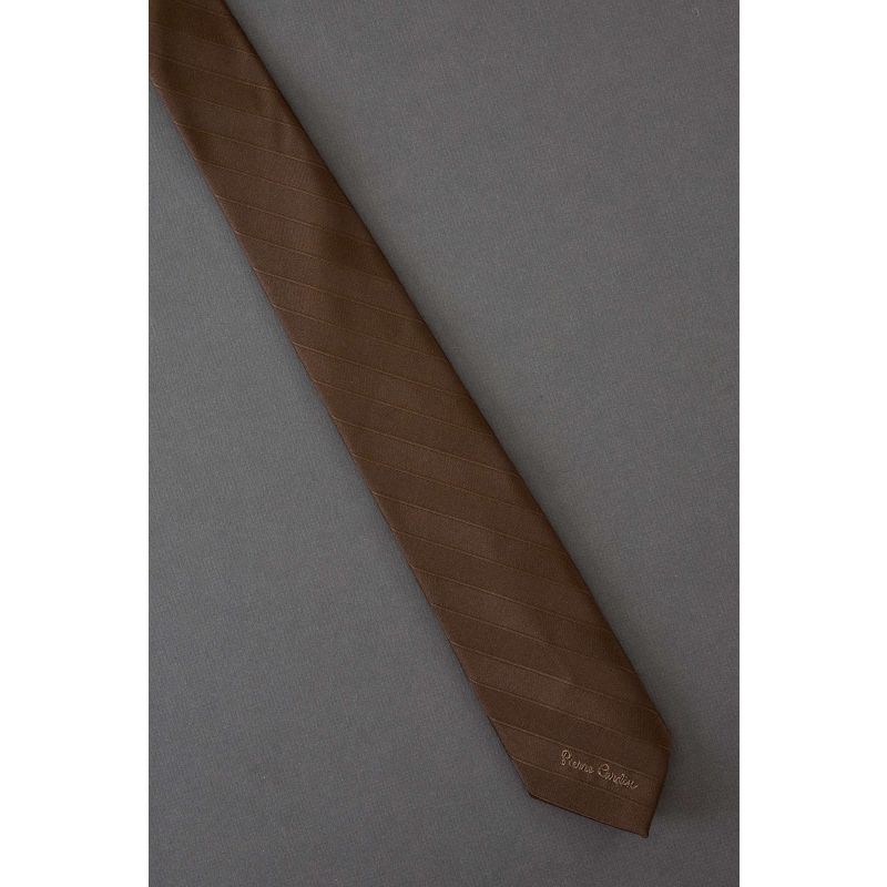 Skinny Brown Pierre Cardin Signature Tie
