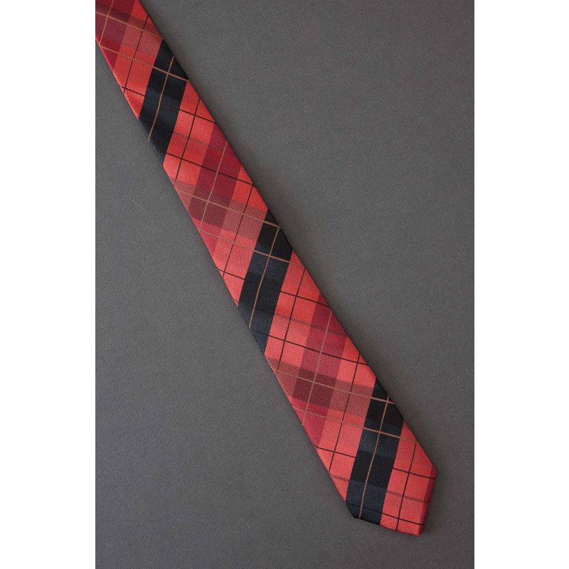 Red & Black Plaid - Skinny Old Navy Tie