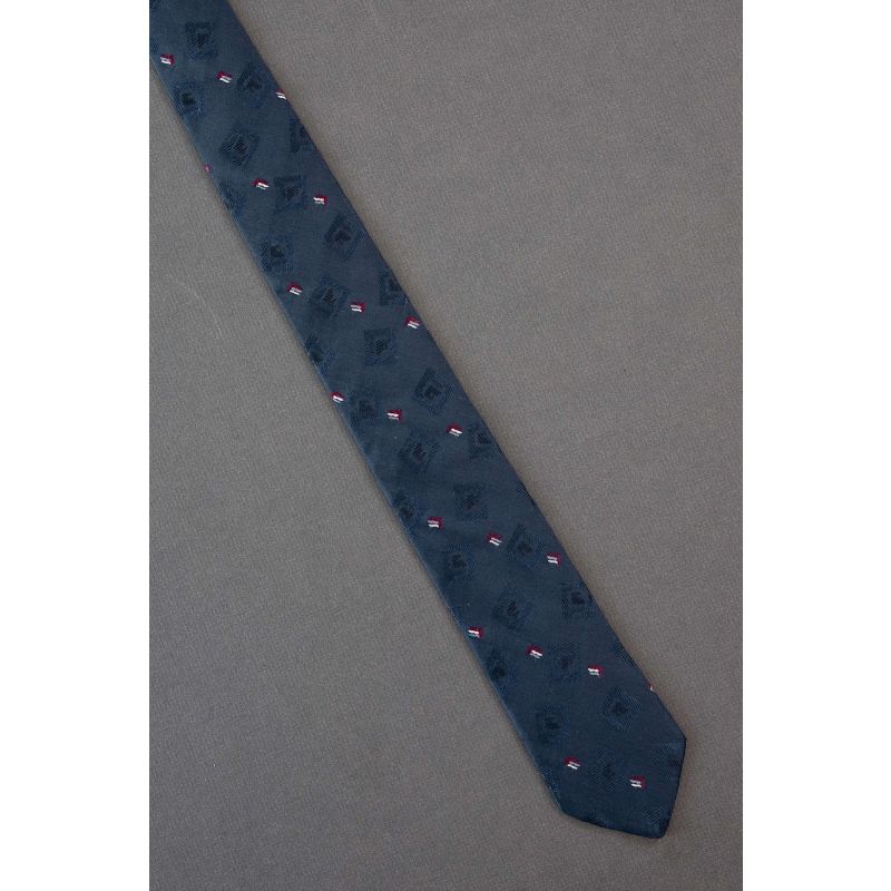 Patriotic Colors - 80s Narrow Navy Necktie