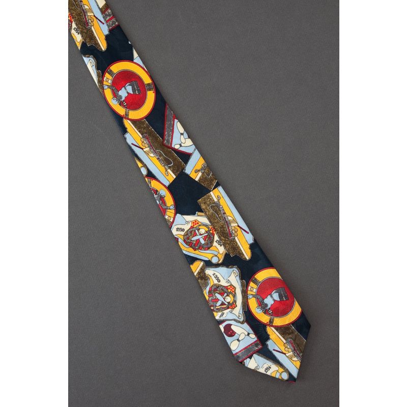 Crossed Bowling Balls & Scenes - Sports Tie