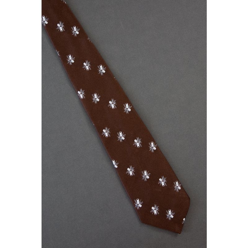 Firecracker Repeat - 70s Vintage Brown Tie
