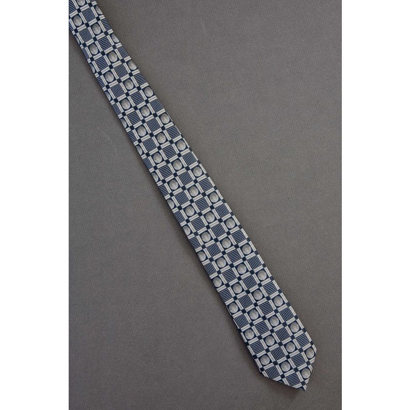 Spheres Inside Grid - 80s Skinny Vintage Tie