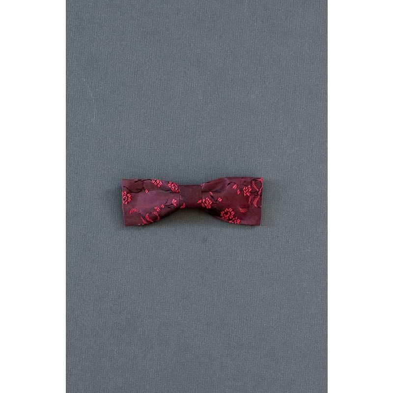 Red Flowers & Ribbons - Pre-Tied Bow Tie