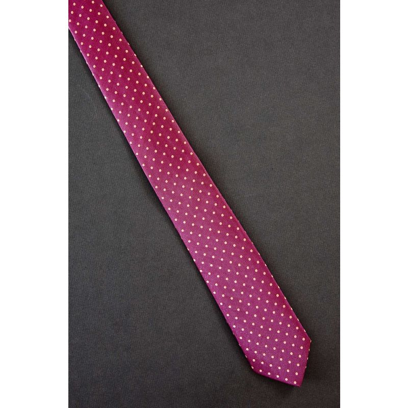 Purple Polka Dot - Mens Modern Thin Tie