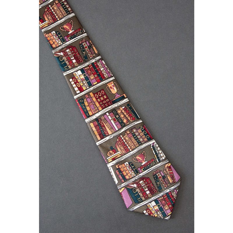 Books & Trophies On Bookshelves - Necktie