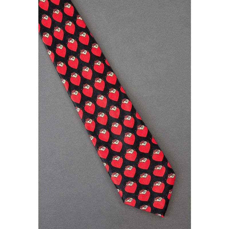 Taz Bites Into A Heart - Looney Tunes Necktie