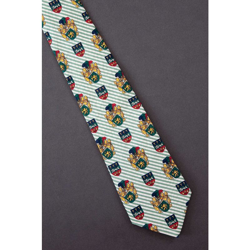 Crests Amid Stripes - Tommy Hilfiger Necktie