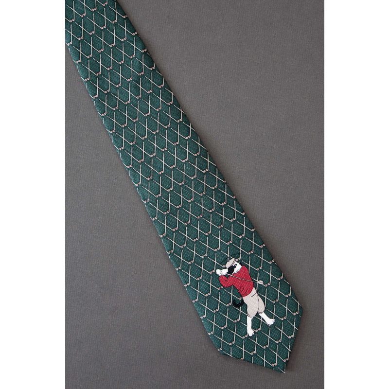 Big Dogs Golfer & Crossed Clubs - Necktie