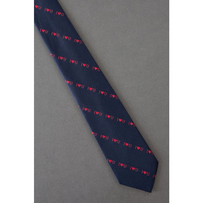 I Love You Stripes - 1980s Vintage Necktie