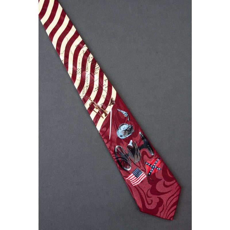 Confederate & US Flag, Cannon & Hat Necktie 